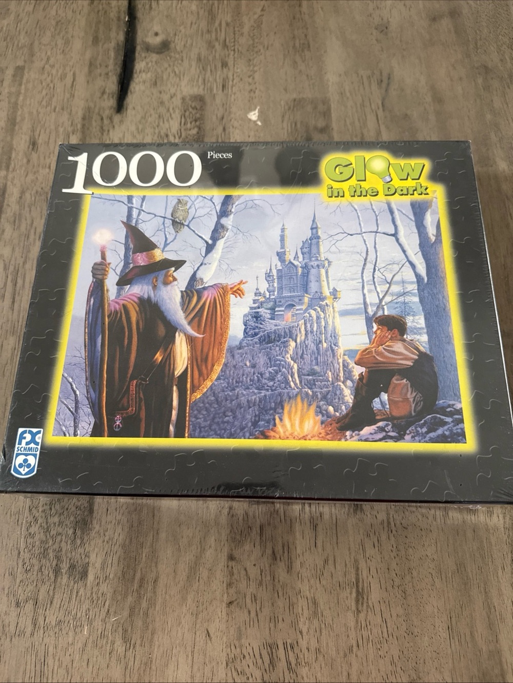 1000-Piece Glow-in-the-Dark Wizard Puzzle - Black